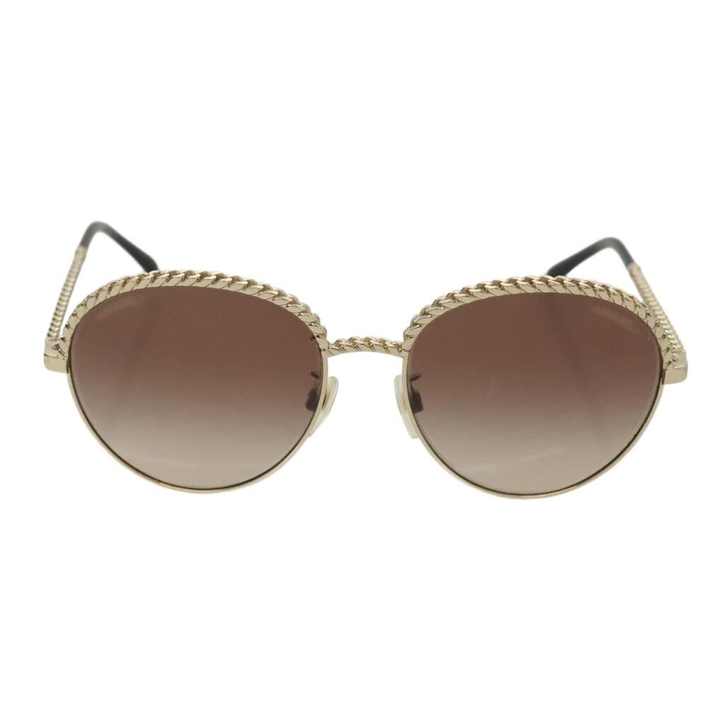 Chanel Metal Sunglasses Silver Tone